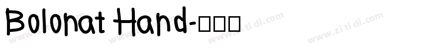 Bolonat Hand字体转换